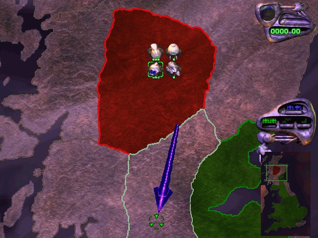 Jeff Wayne's The War of the Worlds (Windows) screenshot: Moving Martians around the WarMap
