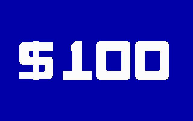 Jeopardy! (DOS) screenshot: Choose a dollar amount