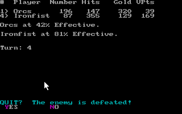 Sword of Aragon (DOS) screenshot: Victory