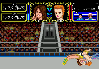 Cutie Suzuki no Ringside Angel (Genesis) screenshot: The referee is about to count...