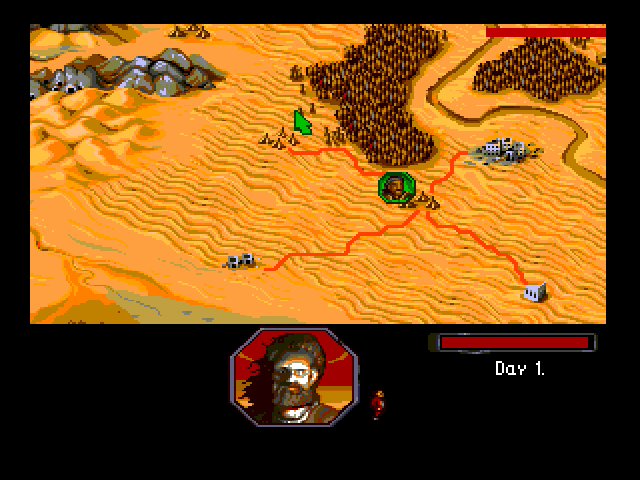 Burntime (Amiga) screenshot: Map