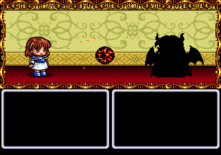 Madō Monogatari I (Genesis) screenshot: Arle gets hit by a magic spell