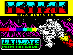 Jetpac (ZX Spectrum) screenshot: Title screen