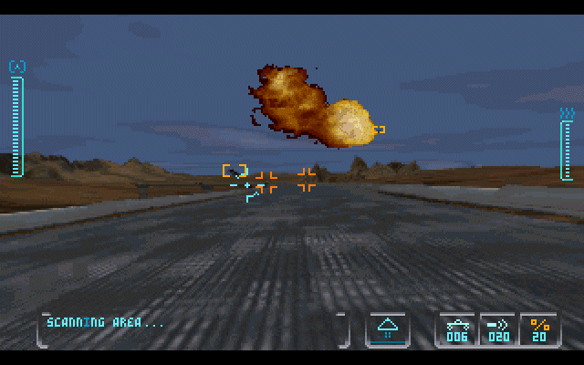 Cyberia 2: Resurrection (DOS) screenshot: Enemy aircraft destroyed