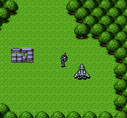 Cyber Knight (SNES) screenshot: On a planet surface