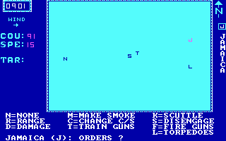 Action in The North Atlantic (DOS) screenshot: Your orders, please?