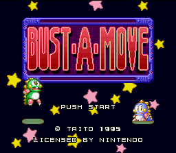 Bust-A-Move (SNES) screenshot: Title Screen