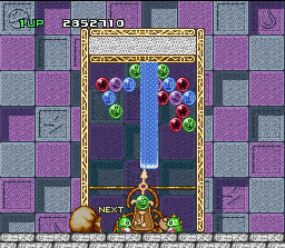 Bust-A-Move (SNES) screenshot: One of the power-ups not found in the arcade game.