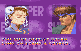 Super Street Fighter II Turbo (DOS) screenshot: Beaten