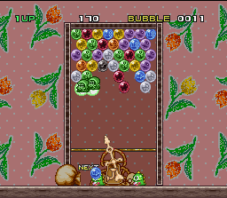 Bust-A-Move (SNES) screenshot: Challenge Record Mode.