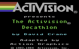 The Activision Decathlon (Commodore 64) screenshot: Title screen