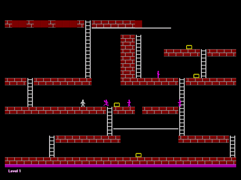 Lode Runner (Windows) screenshot: Level 1