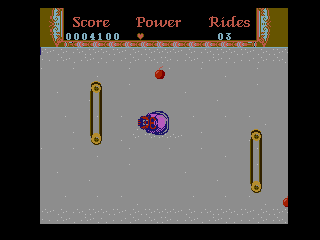Jim Henson's Muppet Adventure No. 1: "Chaos at the Carnival" (NES) screenshot: Car Course: Drive around obstacles (and collect extras).