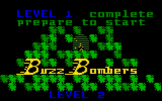 Buzz Bombers (Intellivision) screenshot: Level complete!