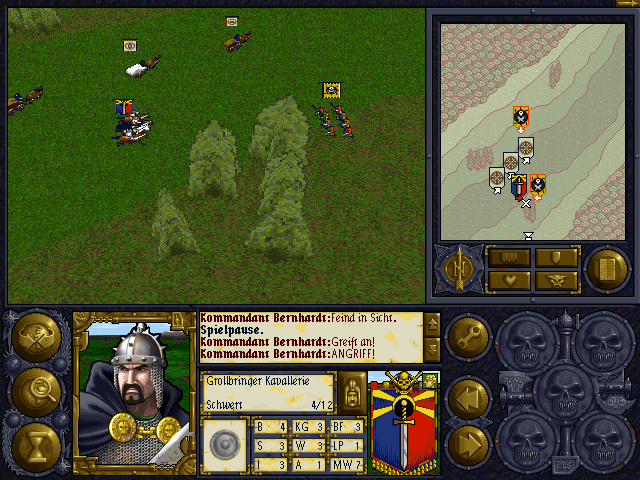 Warhammer: Shadow of the Horned Rat (Windows) screenshot: We meet the hidden attackers