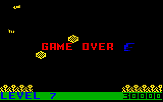 Buzz Bombers (Intellivision) screenshot: Game over