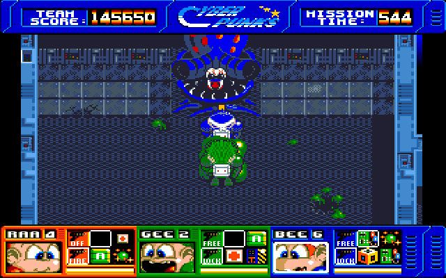 CyberPunks (Amiga) screenshot: Mission 4 Boss