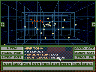 Maelstrom (DOS) screenshot: Send Ships And Missions To Other Stars