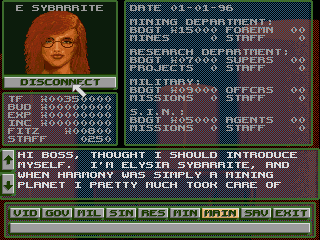 Maelstrom (DOS) screenshot: Communicate With Characters