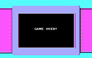 Cabal (DOS) screenshot: Game over (CGA)