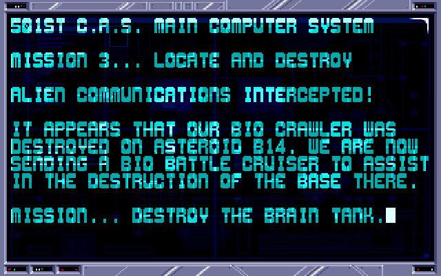 CyberPunks (Amiga) screenshot: Mission 3 Briefing
