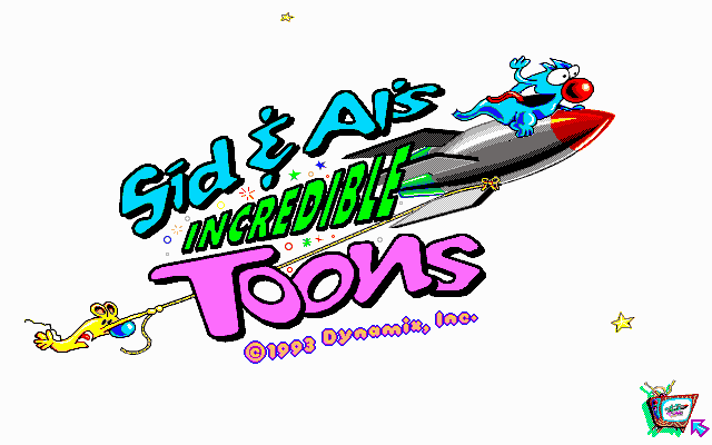 Sid & Al's Incredible Toons (DOS) screenshot: The title screen.