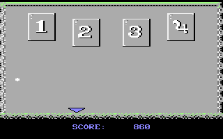 Jinks (Atari 7800) screenshot: A between level screen where you choose the next level to play