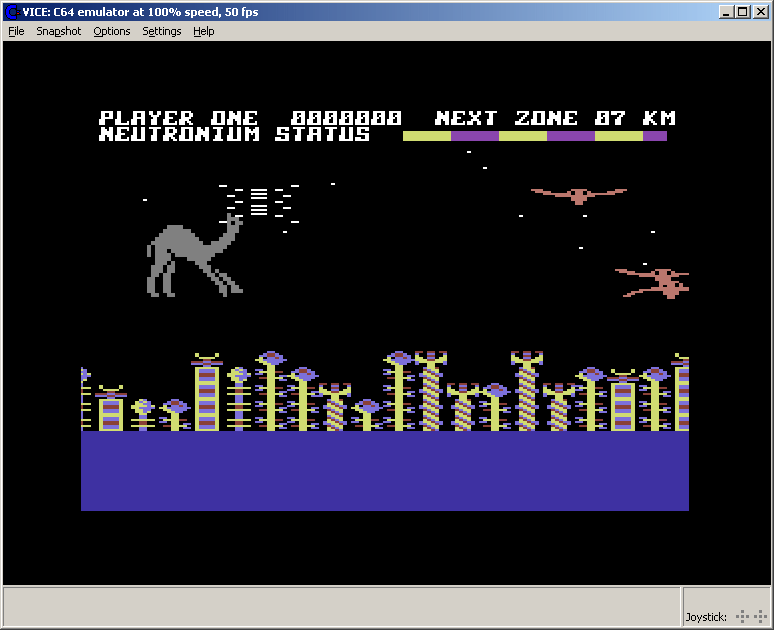 C64 Classix (Windows) screenshot: Revenge of the Mutant Camels first level