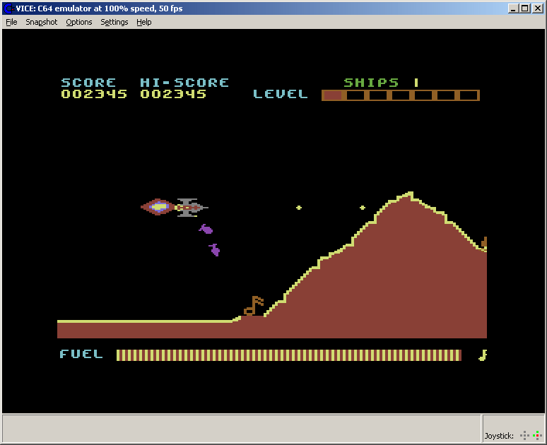 C64 Classix (Windows) screenshot: Skramble first level