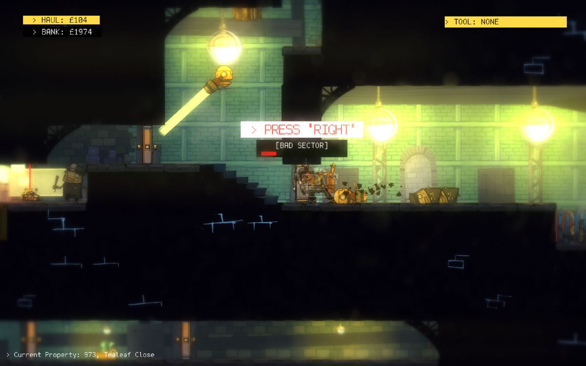 The Swindle (Windows) screenshot: Two guards have been taken out.