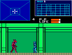 Cyborg Hunter (SEGA Master System) screenshot: Chief cyborg in Area B