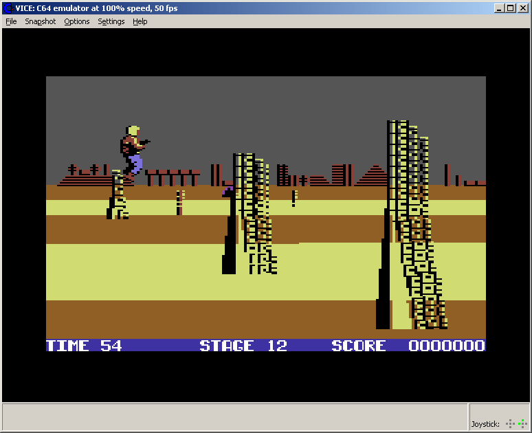 C64 Classix (Windows) screenshot: Space Harrier (Sega Version) first level