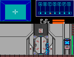Cyborg Hunter (SEGA Master System) screenshot: Paladin cannot get further without an ID card