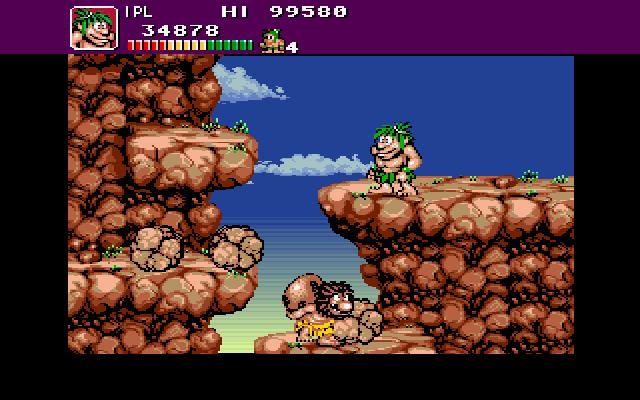 Joe & Mac: Caveman Ninja (Amiga) screenshot: Stage 2 Course B