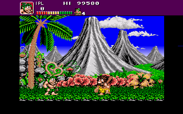 Joe & Mac: Caveman Ninja (Amiga) screenshot: Stage 1