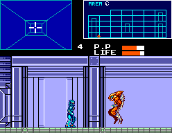 Cyborg Hunter (SEGA Master System) screenshot: Chief cyborg in Area C