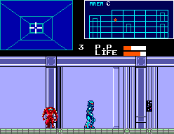 Cyborg Hunter (SEGA Master System) screenshot: Lower cyborg in Area C