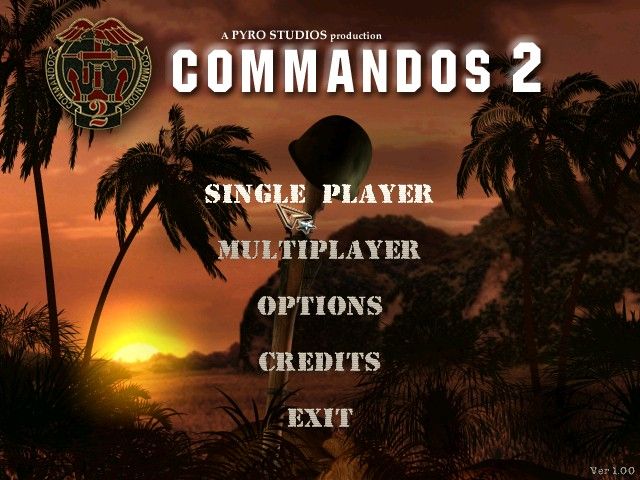 Commandos 2: Men of Courage (Windows) screenshot: Main menu