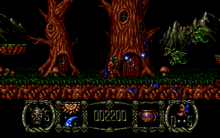 Stormlord (DOS) screenshot: Green dragons