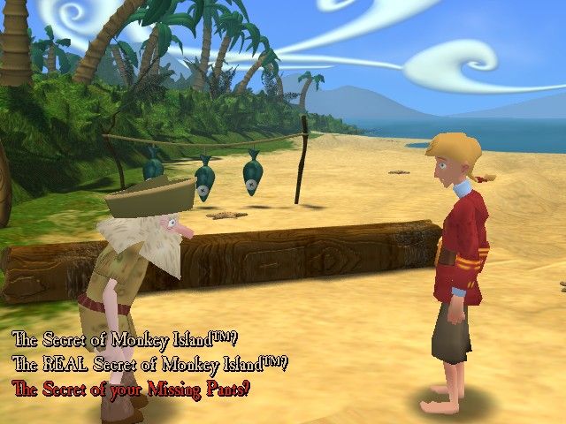 Escape from Monkey Island (Windows) screenshot: Finally finding out the secret of... Herman's missing pants