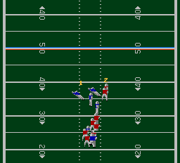 Quarterback (NES) screenshot: Tackled again