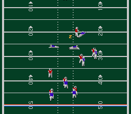 Quarterback (NES) screenshot: Tackled