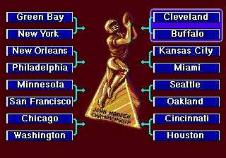 John Madden Football '93 (Genesis) screenshot: Playoffs