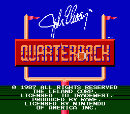 Quarterback (NES) screenshot: Title Screen