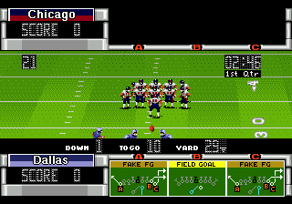 John Madden Football '93 (Genesis) screenshot: Your turn