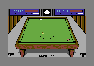 Clubhouse Sports (Commodore 64) screenshot: Close to the pocket
