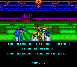 Cadash (TurboGrafx-16) screenshot: Intro: the king and the warriors