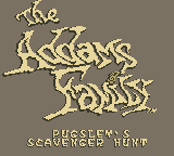 The Addams Family: Pugsley's Scavenger Hunt (Game Boy) screenshot: Title Screen