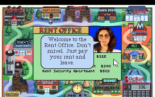 Jones in the Fast Lane (DOS) screenshot: Your landlord (MCGA/VGA)