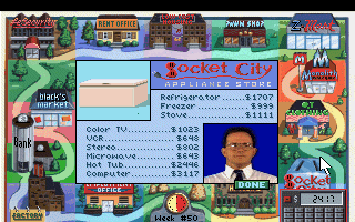Jones in the Fast Lane (DOS) screenshot: Inside Socket City (MCGA/VGA)